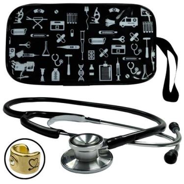 Imagem de Estetoscopio Duplo Duosson Cardiaco Pulmonar Adulto Pediatrico Infanti