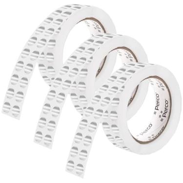 Imagem de Perco Etiquetas adesivas redondas perfuradas de 1/2 polegada prata metálica — 3 rolos, 9.000 adesivos redondos — com adesivo permanente para prêmios, selos, convites, decorações de festa, detalhes