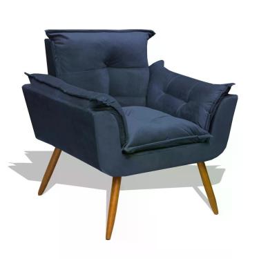 Imagem de Poltrona Decorativa Opala - Azul Marinho Azul Marinho