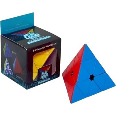 Imagem de Cubo Magico Pyraminx Pirâmide Triângulo Profissional 3x3x3 Speed Edition, Cubo Mágico Triangular 3x3x3, Colorido, 9,7 cm, Movimentos Suaves, para Iniciantes e Competidores, 6-13 Anos
