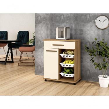 Imagem de Armário De Cozinha Com Fruteira Goiânia Arte Móveis Cinamomo/off