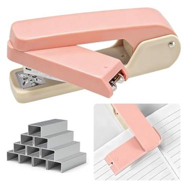 Imagem de Grampeador de mesa de escritório giratório de 360° com 1000 grampos padrão de 2,5 cm, grampeador de braço oscilante resistente para capacidade de 25 folhas, livreto, documento, encadernação de livros