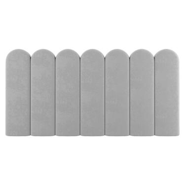 Imagem de Painel Cabeceira Cama Box Casal Queen Size Lana 160cm Suede Cinza Claro - Abmaza