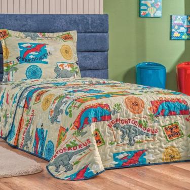 Imagem de Cobre Leito Solteiro Babel Kids Microfibra 2 Pç - Dinos