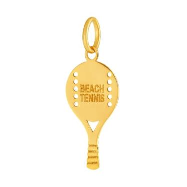 Imagem de Pingente de Aço Raquete Beach Tennis 25x11mm