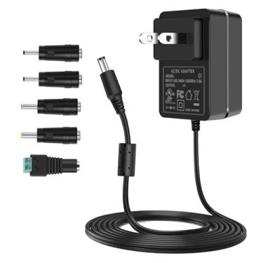 Imagem de Fonte de alimentação 9V 1,5A CC, adaptador CA 110-240V, carregador transformador de parede 13,5W para Arduino UNO R3, Schwinn Bike A10, Crosley Cruiser Record Player, com conector CC de 5,5 x 2,1 mm positivo