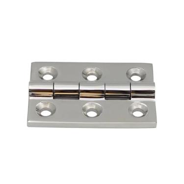Imagem de Dobradiças de armário pesadas retangulares marinhas de 75 x 50 x 5 mm, dobradiça de fundição de porta de 6 furos para barco, dobradiça de deck de aço inoxidável 316/304 (aço inoxidável 316)