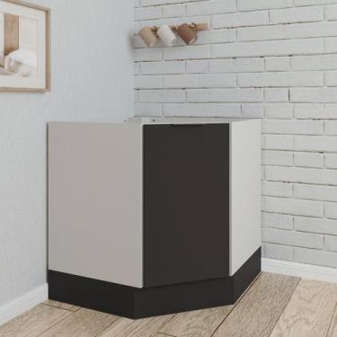 Imagem de Balcão Canto Oblíquo sem Tampo com Rodapé Puxador 150mm Ipanema CabeCa