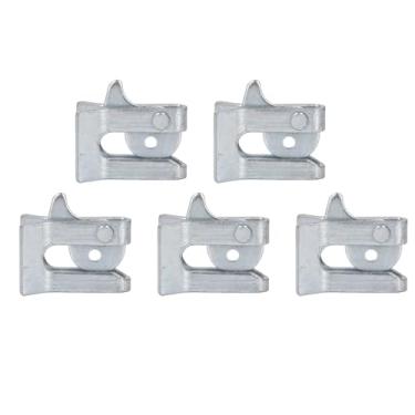 Imagem de Siwoted 5 conjuntos de trava de porta de cerca de porco engrossado placa de aço galvanizado trava de portão de fazenda para cama de parto portão de fazenda (Espessura da parede 3,5 mm)