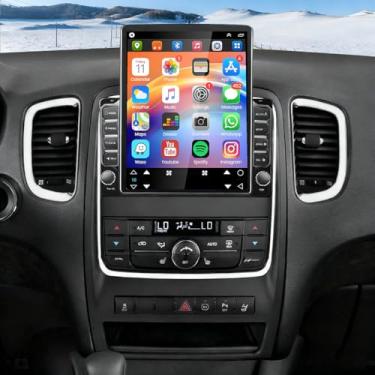 Imagem de Rádio de carro Android 14 para Dodge Durango 2011-2013 com CarPlay sem fio e Android Auto, tela sensível ao toque HD de 9,7 polegadas, unidade de cabeça estéreo para carro com GPS, Bluetooth, WiFi, FM