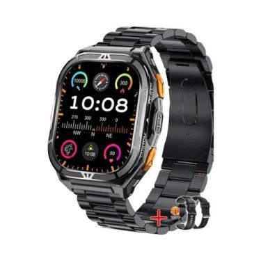 Imagem de Relógio Inteligente Militar Masculino 10ATM À Prova D'Água Com GPS TAN