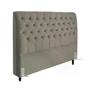 Imagem de Cabeceira De Cama Box Casal Queen 158cm Pádua Veludo Marrom