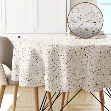 Imagem de Toalha Mesa Plástica Térmica Paint 4 Lugares Redonda 1,38