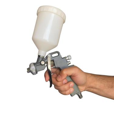 Imagem de Pistola de Pintura por Gravidade com 3 Bicos, 600ml, 1.5mm, 31.5cm, Alimentação Superior, para Madeira Metal Automotivo