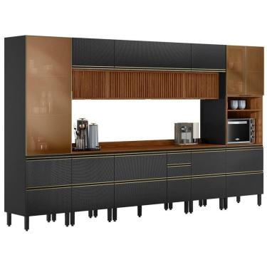 Imagem de Cozinha Modulada 8 Pecas 370 cm Ripado DP3702 Demartez