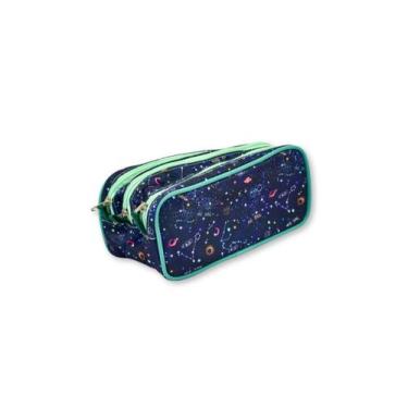 Imagem de Estojo Escolar 3 Zipers Multiuso Para Meninos Meninas - AC BAG, Space