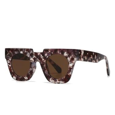 Imagem de JRLLFD Óculos de sol da moda com unha de arroz, modelo de fotografia de rua (MULTI)