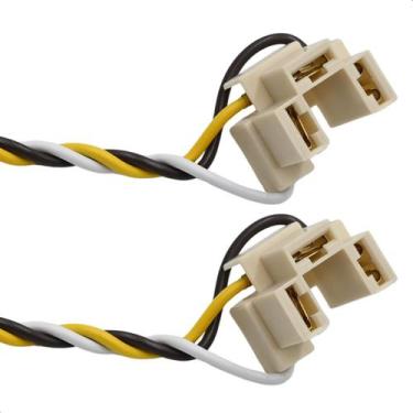 Imagem de Par Plug Conector Soquete Chicote Farol Lampada H4 - TC