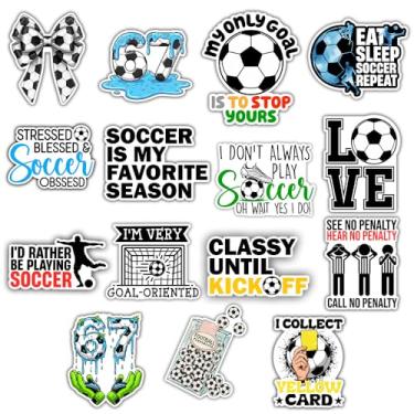 Imagem de ULTRAVUTT [15 peças x 7.6 cm ] Adesivos engraçados de times sarcásticos humor motivacional presentes inspiradores para jogadores de futebol decalques Kindle garrafa de água para-choque carro capacete