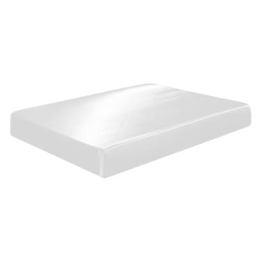 Imagem de Lençol Avulso Com Elástico Solteiro Cetim Seda Cinza Brilho