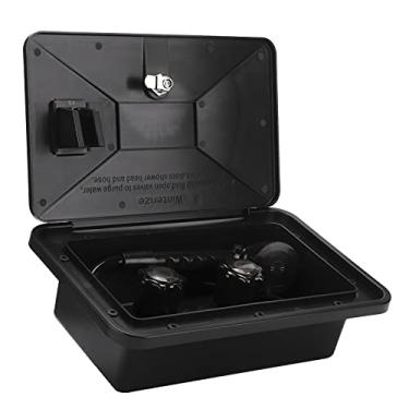 Imagem de Cryfokt Conveniente Kit de Caixa de Chuveiro Externo para RV, água Quente e Fria Ajustável Com Trava para Caravana de Motorhome, Material ABS Resistente a Impactos para RV, Trailer