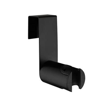 Imagem de Suporte de pulverizador de bidê de vaso sanitário, suporte de pulverizador portátil de aço inoxidável para vaso sanitário portátil para assento de pulverizador de água bidê (preto fosco)