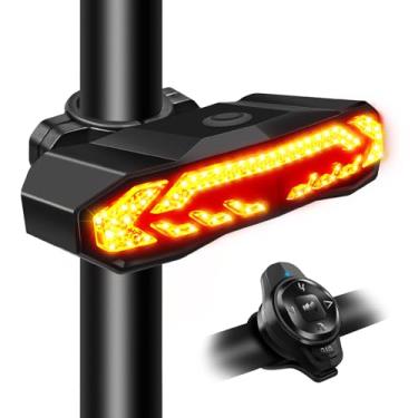 Imagem de NineLeaf Lanterna Traseira Com Alarme Inteligente Para Bicicleta, Setas E Luz De Freio Automática, Buzina Bicicleta À Prova D'Água Controle Remoto, Recarregável Por Usb Ultra Brilhante Pedalar Noite
