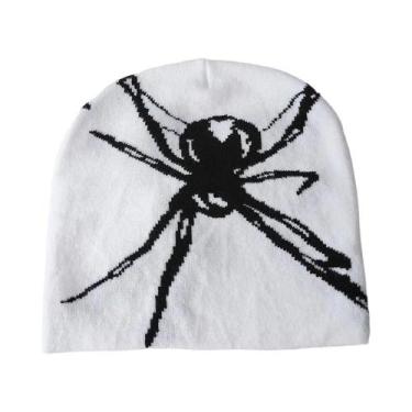 Imagem de Gorro De Inverno Unissex Em Tricô Com Estampa De Teia De Aranha, Quent