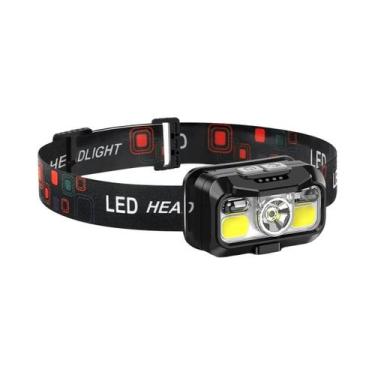 Imagem de Lanterna De Cabeça LED Recarregável Super Brilhante De 1200 Lúmens Com