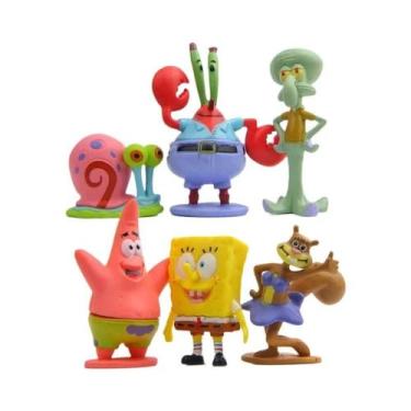 Imagem de Figuras De Ação Kawaii Do Sponge Bob E Patrick Star, Conjunto De 6 Peç