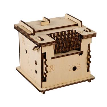 Imagem de Puzzle Box Escape Room Wooden 3D Dovetail Brain Teaser