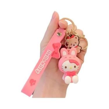 Imagem de Chaveiro Kawaii Hello Kitty Pingente De Anime Para Carro Brinquedo De 