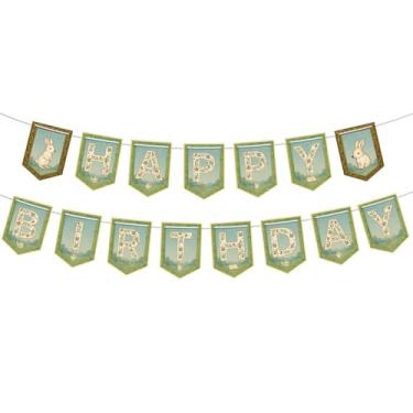 Imagem de Banner Aniversário Conto Fadas Encantado, 3m Banner de Festa do Chá dos Sonhos com Coelhinho Fofo para Decoração Festa Aniversário e Cenário Fotos