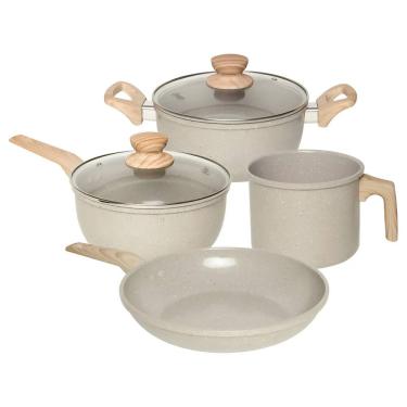 Imagem de Jogo Panelas Oster Cerâmica Antiaderente Premium 4 Peças