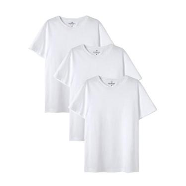 Imagem de Kit Com 3 Camisetas Básica Infantil Unissex Manga Curta Slim - Hering,