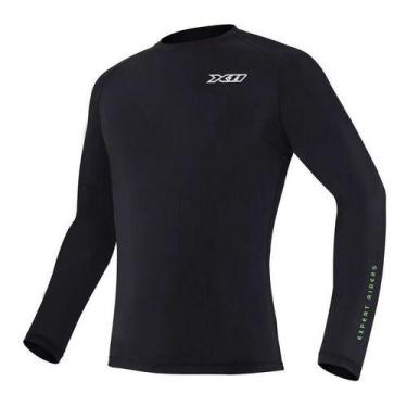 Imagem de Blusa Camisa Segunda Pele Térmica Climate 1 X11 Moto Bike, M, Preto