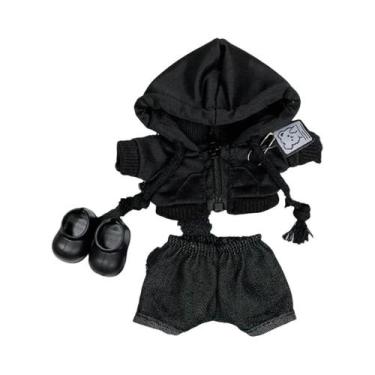 Imagem de Jaqueta Moletom Casual Preta Para Homens E Mulheres, Série Labubu Big 