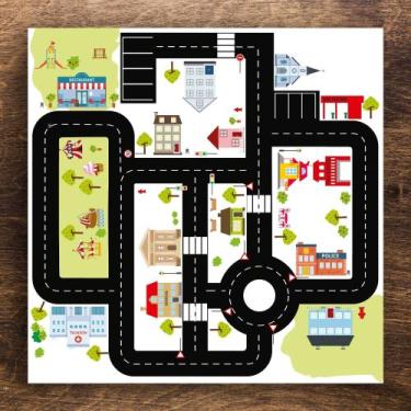 Imagem de Pista Tapete Hot Wheels Cidade para Carrinhos 100x100cm