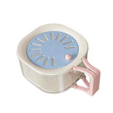 Imagem de Generic Cesto de lavar roupa de camada dupla, recipiente para guardar na geladeira, alça dobrável, organizador versátil, bacia para lavar frutas para festas.