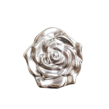 Imagem de Broche de flor rosa 3D broche de lapela de metal broche floral joias para mulheres homens blazer vestido jaqueta distintivo festa de casamento acessório casual presente, Medium, Liga de aço, Sem Pedra