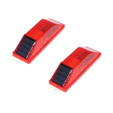 Imagem de Lâmpada De Advertência Solar LED Estroboscópica 2 Peças Para Segurança