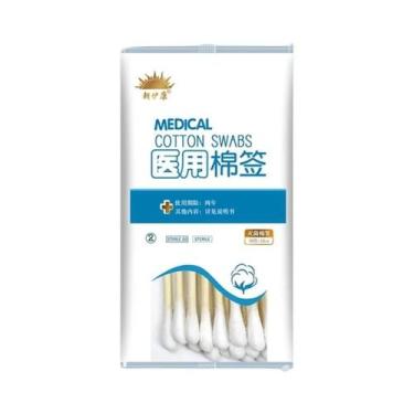 Imagem de Cotonetes Estéreis Descartáveis Com Ponta Única Para Limpeza De Ferida