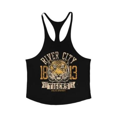 Imagem de Camiseta Regata Masculina De Algodão Com Estampa De Tigre, Estilo Y, R