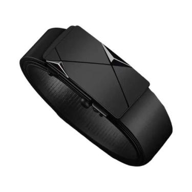 Imagem de Cinto Masculino De Couro PU Com Fivela Automática, Acessório De Cintur