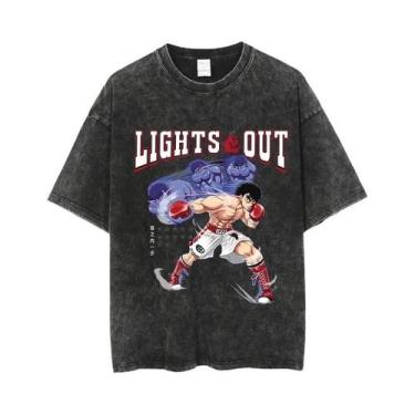 Imagem de Camiseta Unissex Vintage De Algodão Lavado Anime Hajime No Ippo Kamoga