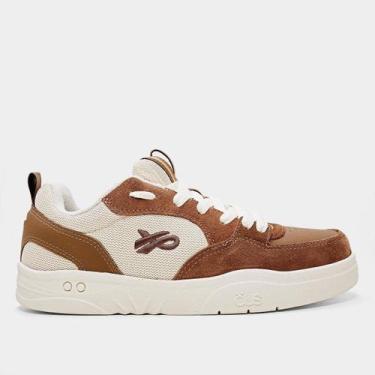 Imagem de Tênis ÖUS Fluente Essencial Unissex, Marrom, Bege, 39