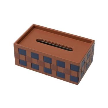 Imagem de Porta-toalhas de papel caixa de lenços de design quadrado caixa de papel caixa de papel mesa de café doméstica caixa de tecido recipiente de armazenamento de lenços recipiente de lenços