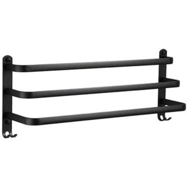 Imagem de Toalheiro toalheiro de banheiro toalheiro de 1/2/3 camadas toalheiro organizador de sapatos toalheiro com ganchos, toalheiro, prateleira, suporte de parede, móveis de banheiro