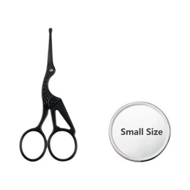Imagem de Tesoura Profissional De Aço Inoxidável Para Aparar Pelos Faciais, Bigo