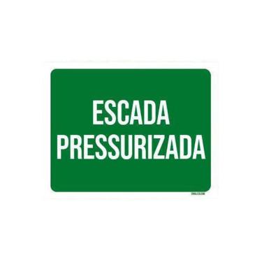 Imagem de Kit 5 Placas  Sinalização - Escada Pressurizada